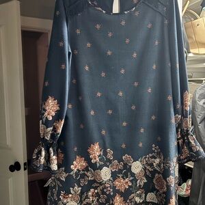 Xhilaration Navy Floral Dress